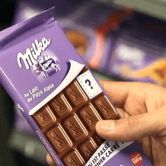Milka выпустит во Франции 13 млн шоколадок без одного квадратика