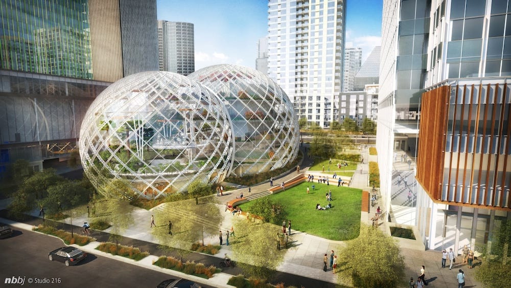 Amazon построит в центре Сиэтла огромный парник