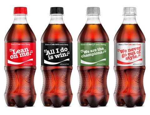 Coca-Cola выпустит банки со строчками песен