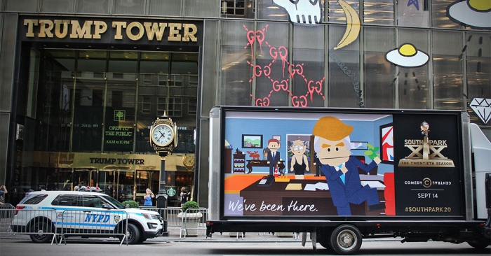 South Park прорекламировал новый сезон мультфильма баннерами на грузовиках