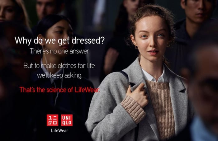 Uniqlo пропагандирует стиль «одежда для жизни»