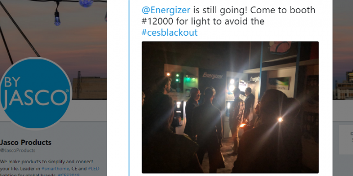 Блэкаут на CES 2018 стал отличной рекламой Energizer