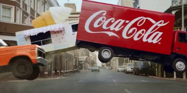 Гонки грузовиков в рекламе новой газировки Coca-Cola