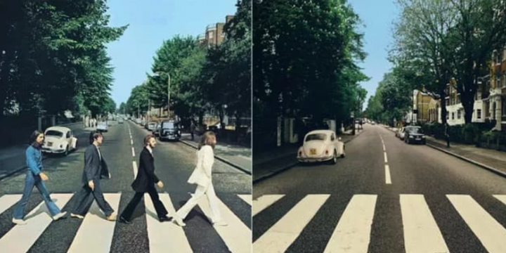 Volkswagen перепарковал «Жука» с обложки альбома The Beatles