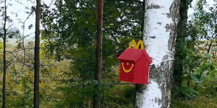 McDonald’s создал скворечники в виде упаковок Хэппи Мил