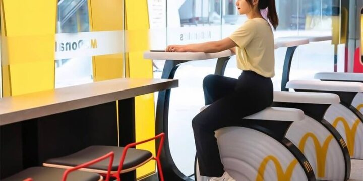 На велотренажері та з бургером в руці: оригінальне рішення китайської локації McDonald’s