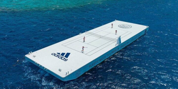 Adidas та Parley for the Oceans запустили у плавання тенісний корт посеред океану